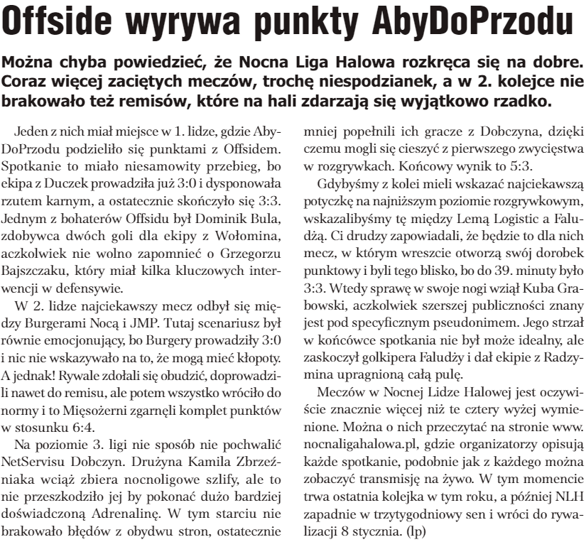 Wiesci 2 kolejka